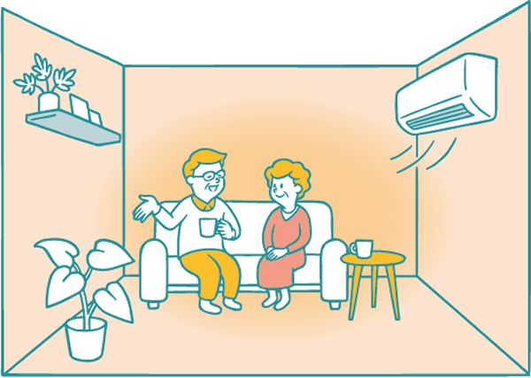 ひと部屋断熱を施した部屋のイメージ